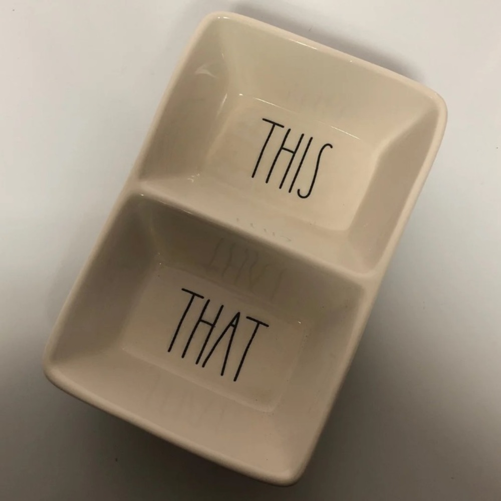 Rae Dunn “this” and “that” tray.